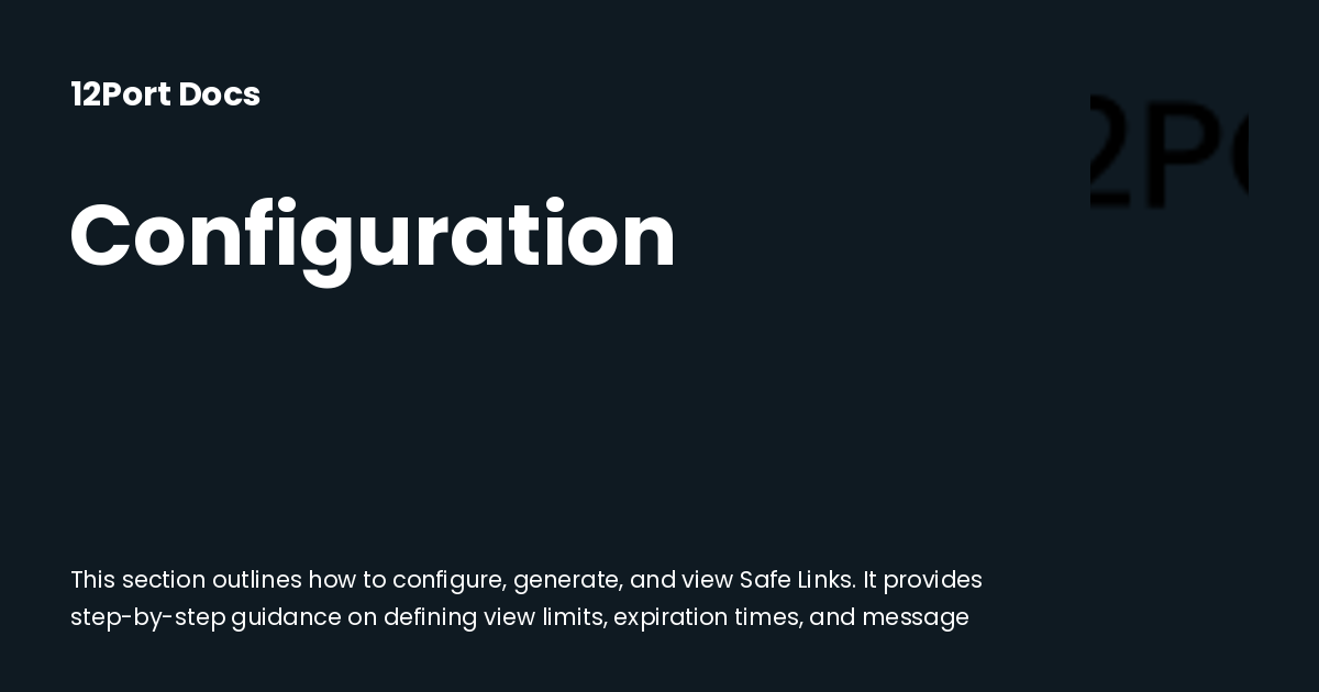 Configuration - 12Port Documentation