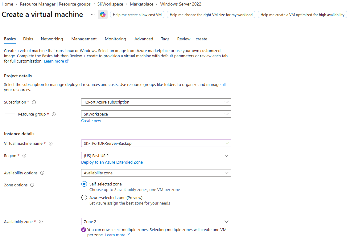 Backup Node VM Basics