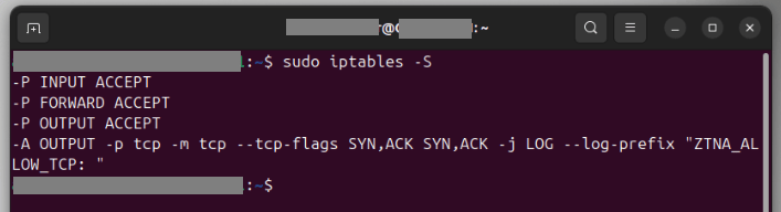 Confirm IPTables Rule Created