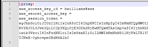 AWS CLI PAM Proxy - Configure Credentials File