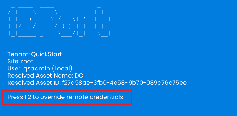 F2 Provided Credentials Override for RDP Proxy Sessions