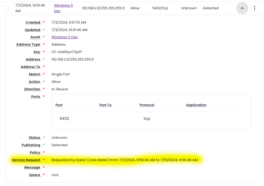Track Service Request