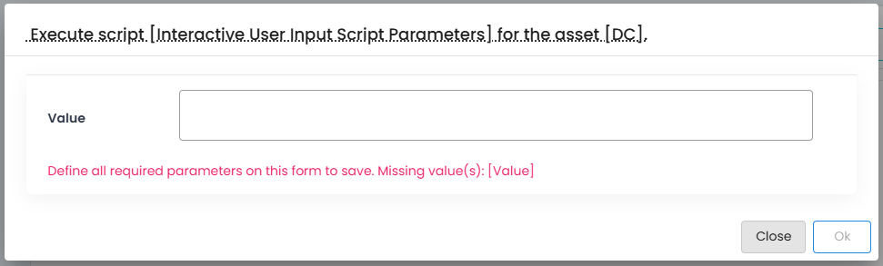 User Input Interactive Prompt Example